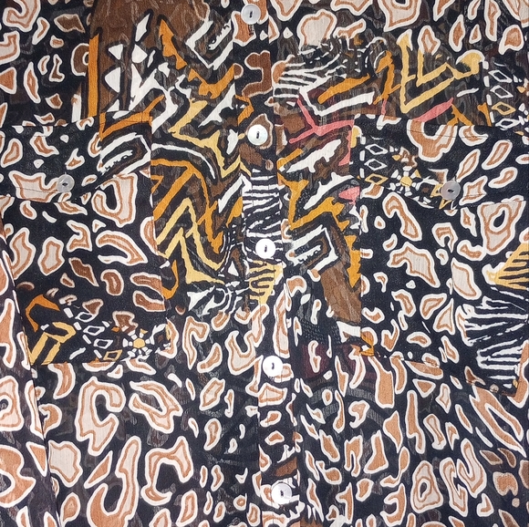 Ruby Rd geometric print long sleeve bottom down shirt dress size 18w - Picture 14 of 14